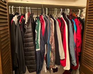 Jackets & coats - men’s & women’s  - entry closet