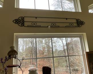 Shelf above window in patio room