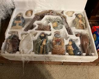 Nativity set in  storage box 