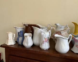 Collection on top of cabinet 