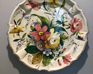 large floral charger