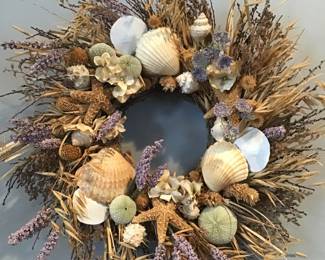 wreath with shells etc.
