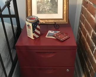 red file cabinet, ect.