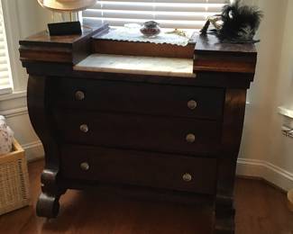 Antique chest of drawers, etc.