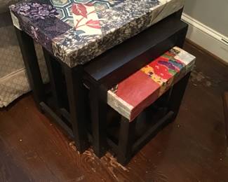 3 decorative stacking tables