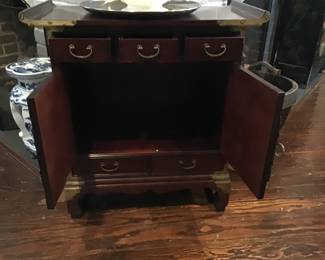 Asian cabinet with drawers and doors