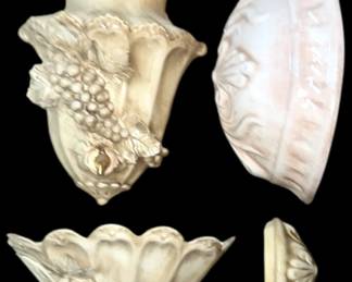 Vintage Grapevine Wall Fountain Planter Set