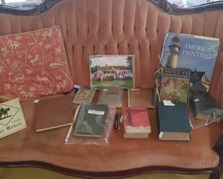 Matching pink Victorian setee