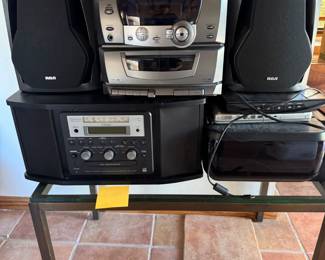 Turntable, small stereo system