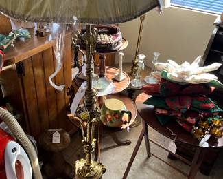 Brass floor lamp