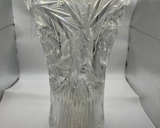 Cut glass vase