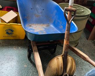 Wheel Barrel, Shovels