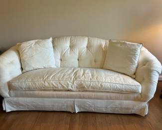 Century White Formal Sofa,