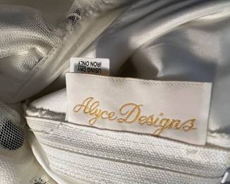 Alyce Designs White w/Black Polka Dot Dress,