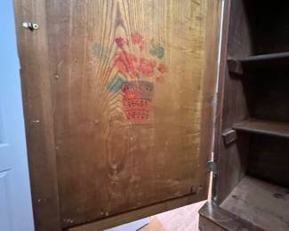 Antique 2 Door &  4 Drawer Primitive Cabinet,