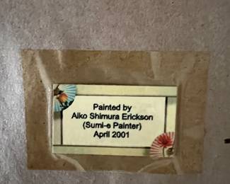 Oriental Art Work by Alko Shimura Erickson (Sumi-e-Painter),