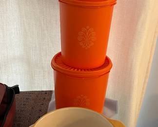 Tupperware Canisters, Pfaltzgraff Dishes