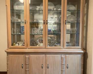 Lexington Large White Washed China Cabinet