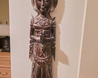 Thai wooden carved wall art