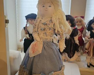 Mid 20th century handmade fabric ragdoll