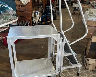 Custom made aluminum steps/cart
