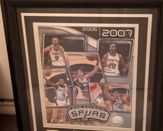 San Antonio Spurs 2007 NBA Championship Commemorative Framed Piece