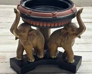 Home Collection Austin Elephant Candle Holder Stand Decorative Figurine Pedestal Resin Art