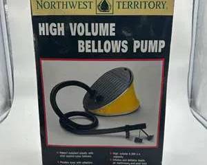 Northwest Territory High Volume Bellows Foot Pump 4300cc Inflator w/ Hose & Tips