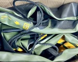 Sevylor HF280 Inflatable Boat New in Box Heavy Duty Vinyl Raft Fishing Tender Military Green