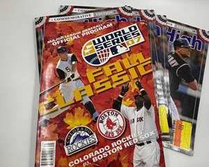 2007 World Series Program Rockies Red Sox Plus Mile High Commemorative Magazines Baseball Lot