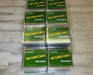 Remington .22 LR Subsonic HP – 3,000 Rounds (30 Boxes of 100) Clean & Unused