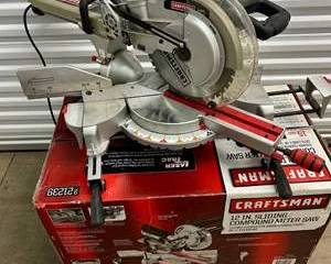 Craftsman 12” Sliding Compound Miter Saw – Laser Guide, 40T Blade, With Box