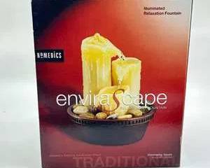 Illuminated HoMedics Envirascape Candle Relaxation Fountain – Shimmering Towers Water Feature