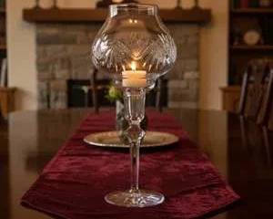 Waterford Crystal Candle and Shade Cut Glass Holder Ireland Vintage Gift Boxed