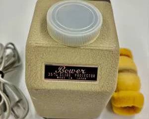 Vintage Bower 35mm Slide Projector Japan with 80mm Lens & Case Accessory