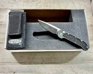 Microtech Mini UMS Satin Plain 154CM Folding Knife 2005 with Sheath Box Serial 0258