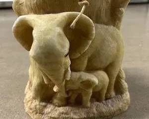Lava Elephant Carved Candle – Decorative 4 lb Sculpture Candle