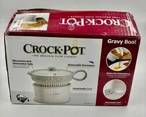 Crock-Pot Electric Gravy Boat Warmer SCCPVG000 With Ceramic Stoneware Lid & Detachable Cord New In Box