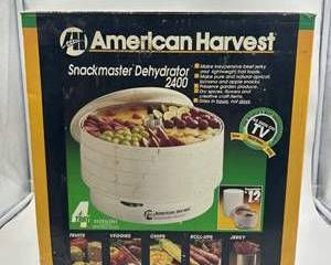 American Harvest Snackmaster Dehydrator 2400 – 4-Tray Food Dryer w/ Box