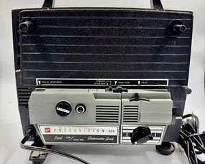 Vintage GAF Anscovision 488 Dual 8mm Super 8 Automatic Load Film Projector with Reel Brush Instructions