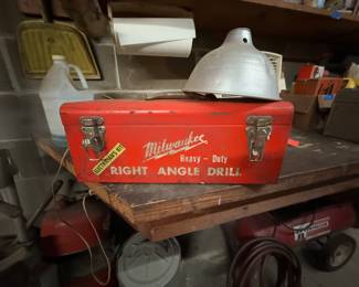 Vintage drill + box