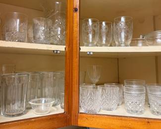 Various fine and everyday glassware