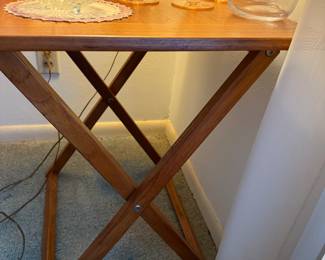 Vintage Teak Ansager Mobler folding tray table from Denmark