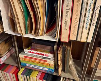 Record Albums and sheet music