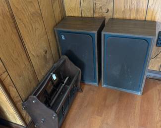 Speakers, magazine holder