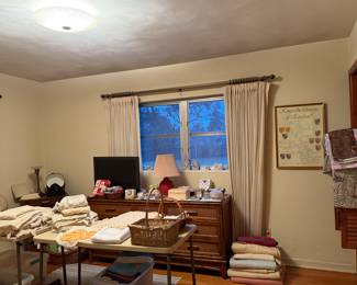 Bedroom with linens