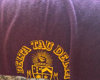 Vintage wool Folded Delta Tau Delta blanket