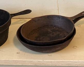 Some of the cast iron pans