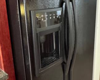 Side by side black refrigerator 