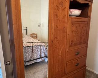 Wardrobe/Armoire with mirror, drawers